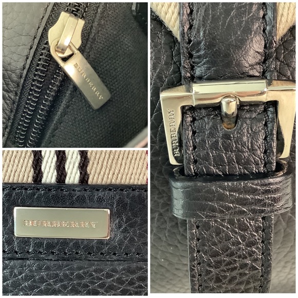 🛍BURBERRY LONDON Black Leather Shoulder Bag🛍 - Picture 6 of 10